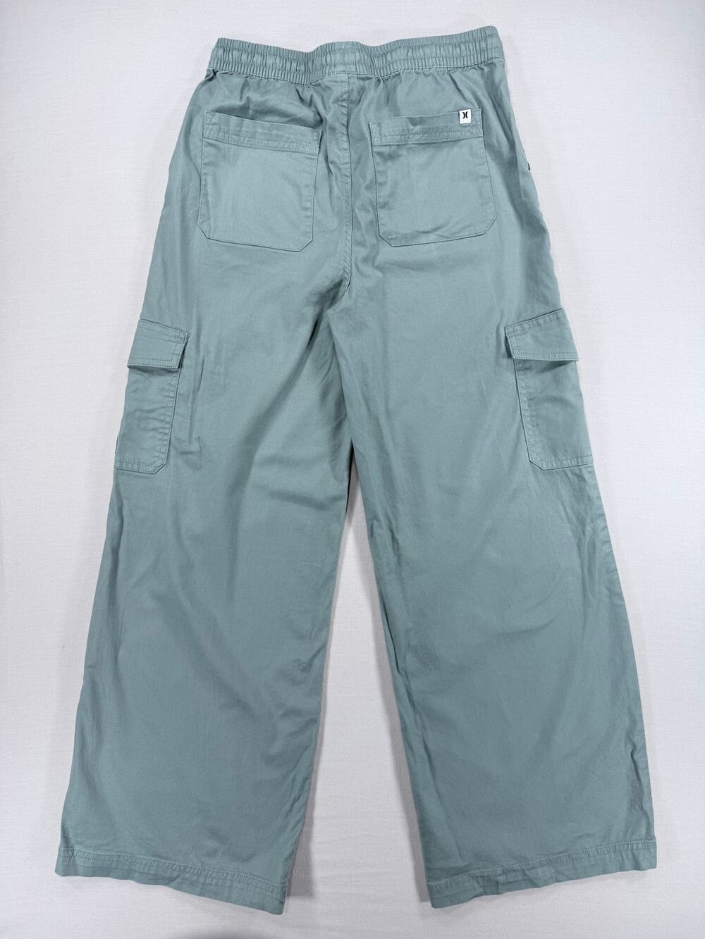 Hurley Girls Sage Green Wide Leg Cargo Pants Size Large 12-13 YRS